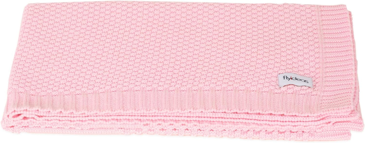 Cotton Knitted Baby Blanket, 90x70 cm