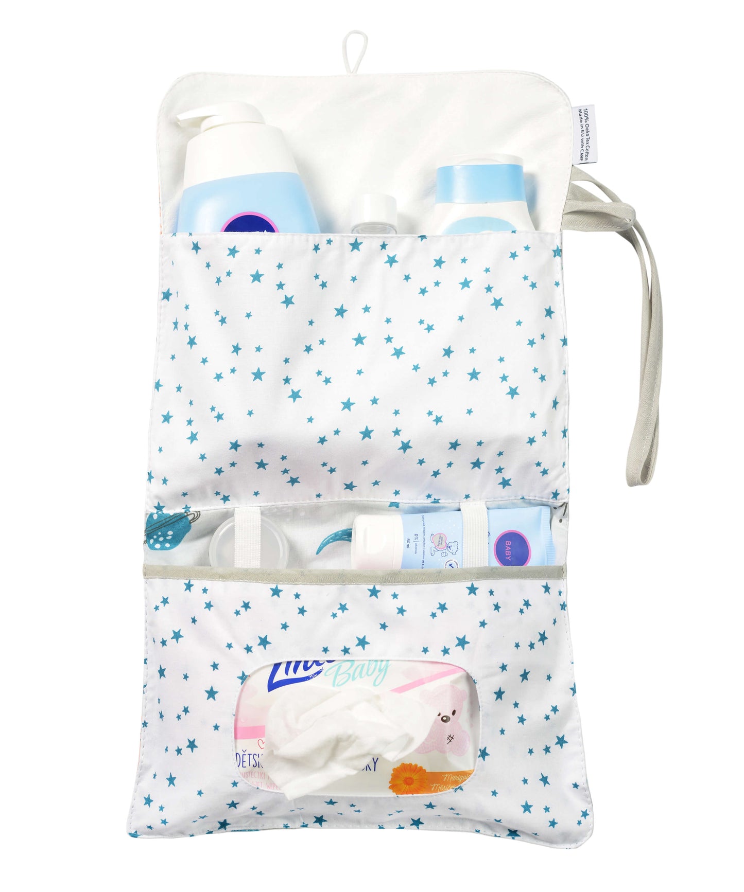 FlyIdeas Diapers Nappies & Wipes Waterproof Organizer, Baby Animals