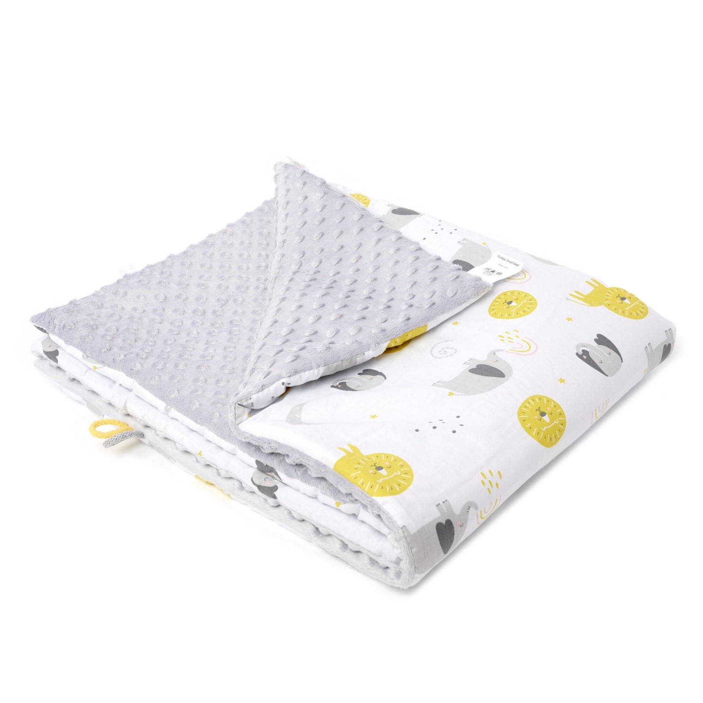 FlyIdeas Manta Recien Nacido Minky para Cuna y Minicuna de Bebes, 100% Algodon
