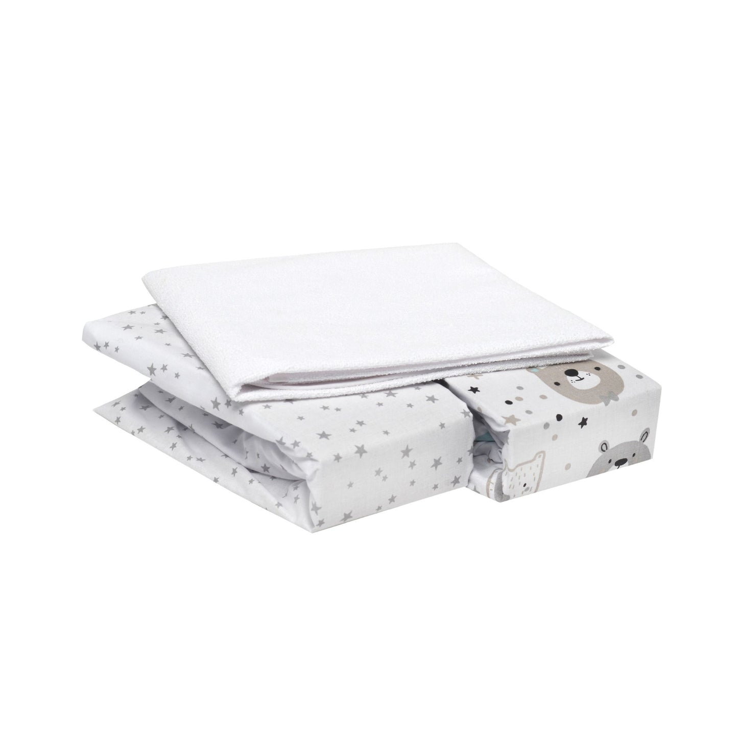 FlyIdeas Flannel Fitted Sheets Set for Cribs, Cots & Cradles