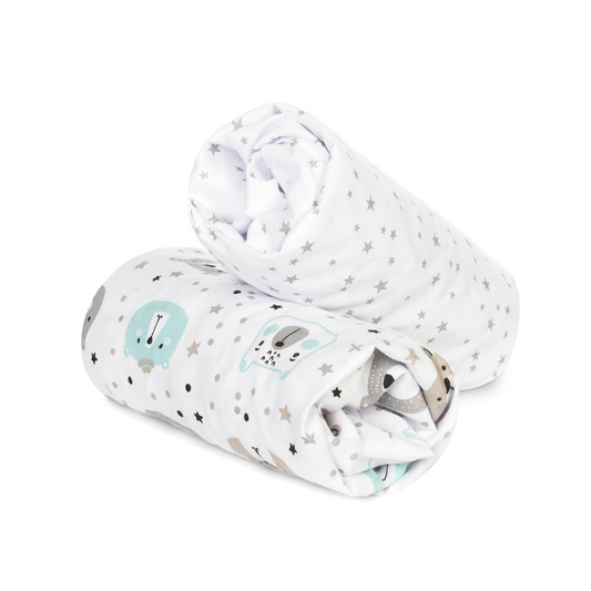 FlyIdeas Flannel Fitted Sheets Set for Cribs, Cots & Cradles