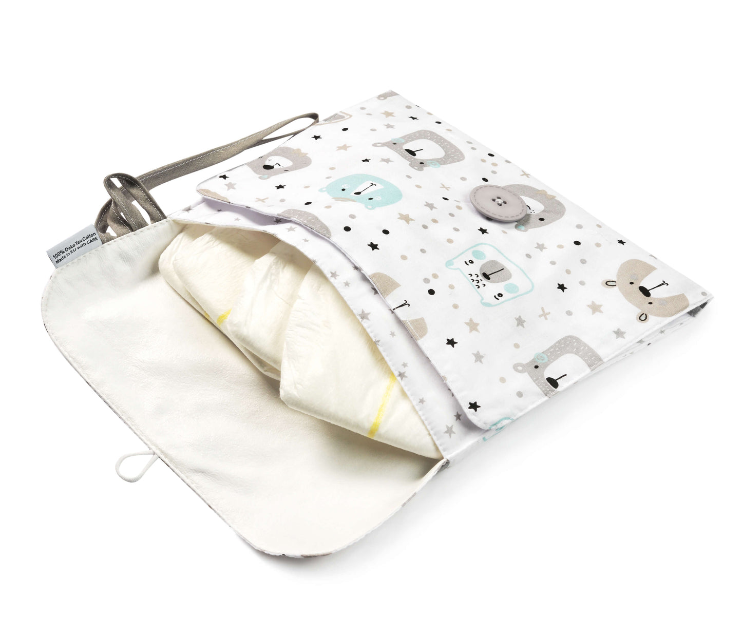 FlyIdeas Diapers Nappies & Wipes Waterproof Organizer, Baby Animals