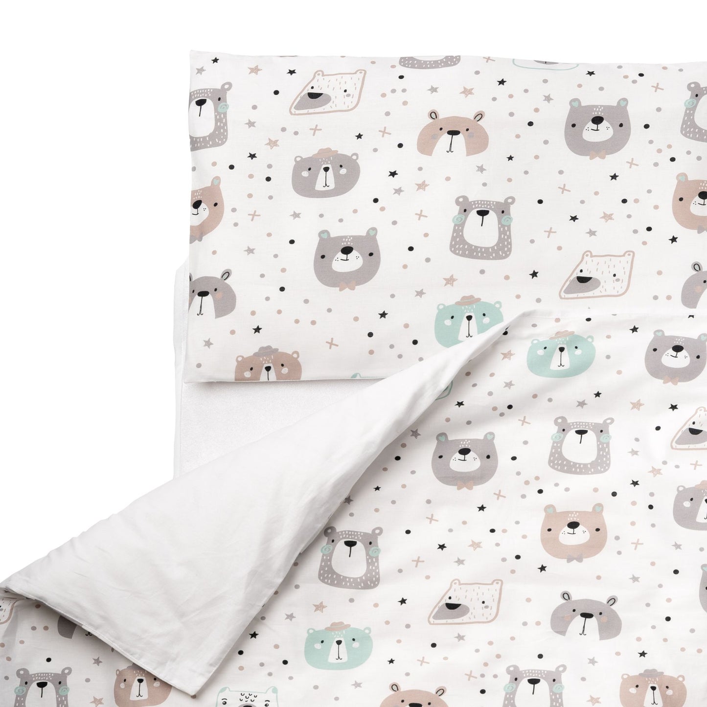 FlyIdeas Parure Housse de Couette Enfant + Taie Lit Bebe, 100% Coton