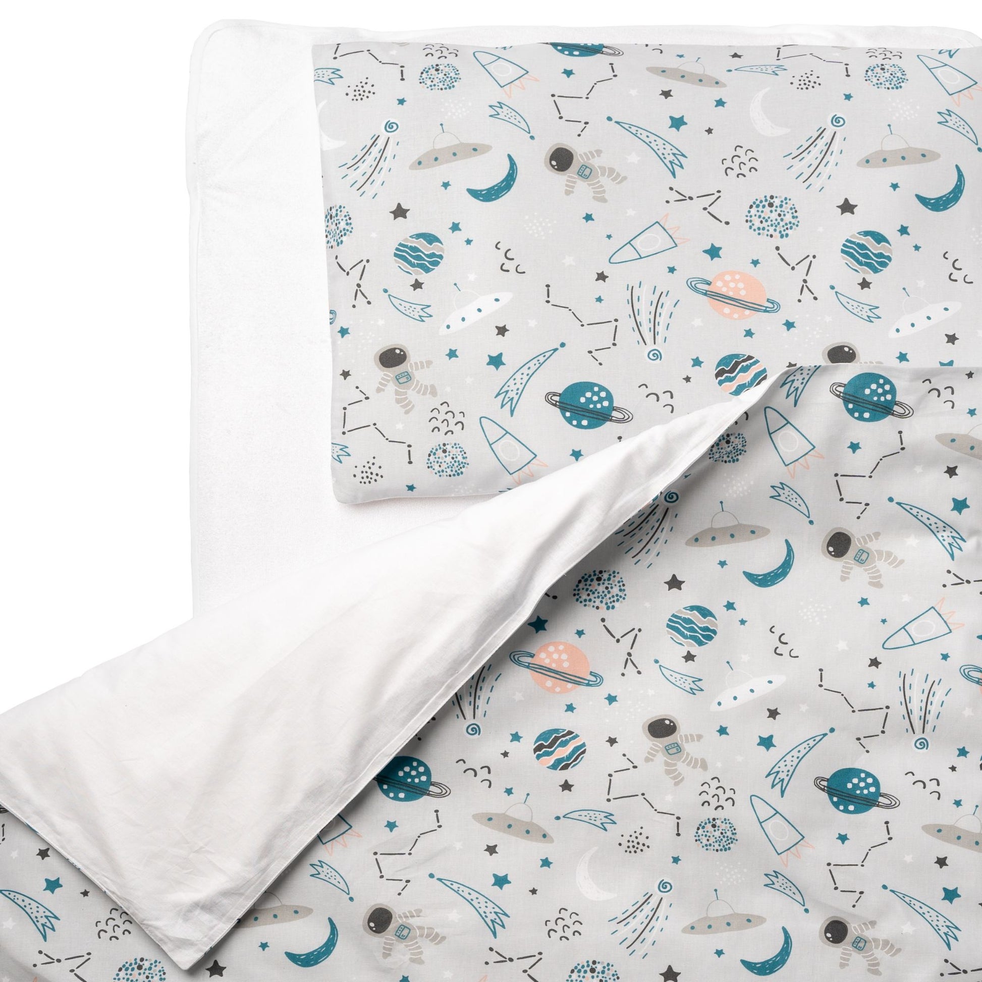 Parure de lit bebe 90X120 avec oreiller - Couette enfant avec oreiller  Couette maternelle avec housse coton Safari